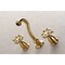 Kingston Brass KS3127RX Two-Handle Wall Mount Bathroom Faucet, Brushed Brass KS3127RX - alternate 2